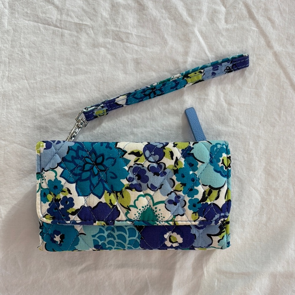 Vera Bradley Floral Blue Clutch Bag